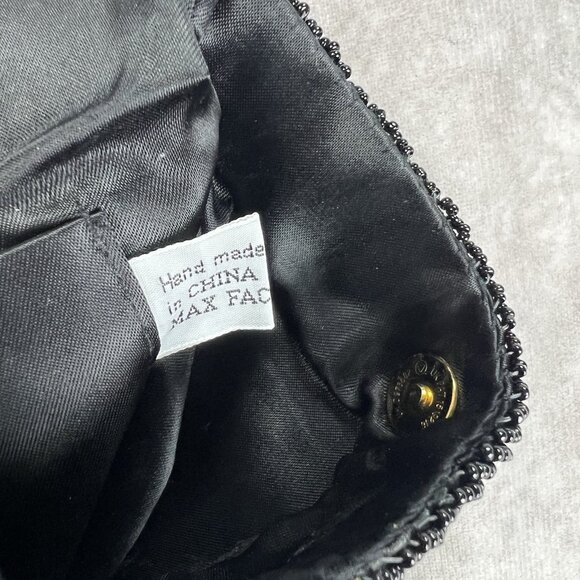 Maxfactor & Co. VTG Black Beaded Evening Clutch – Handmade – Strap Removed - Picture 2 of 6